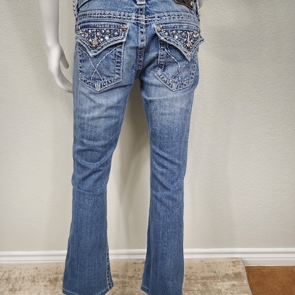 Miss Me Bootcut Low Rise Embellished Jeans Size 29 - Picture 9 of 15